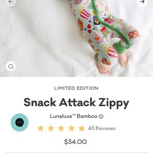 Little Sleepies 3t bamboo zipper pajamas. Worn but still in great condition